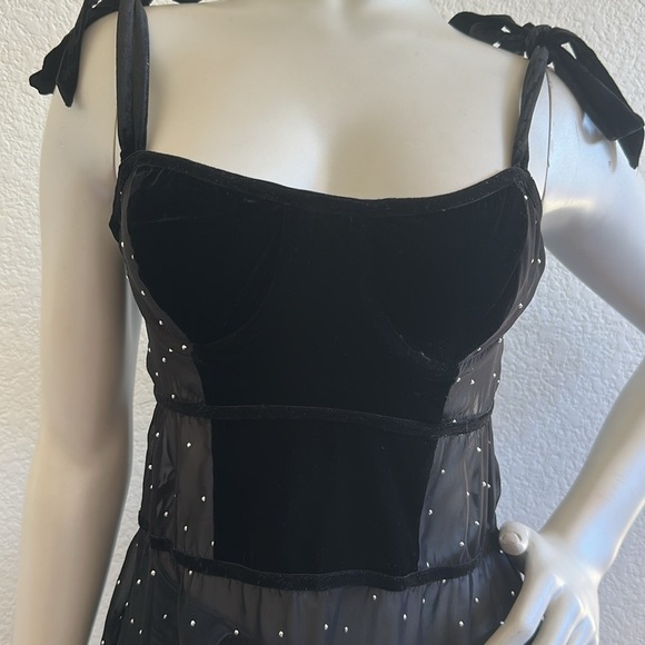 For Love and Lemons Kkivvies Lucky Dice velvet mini slip - Picture 7 of 11